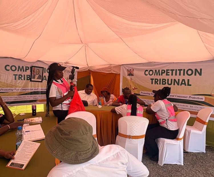 The Competition Tribunal of Kenya successfully participated in the Kisumu National Agricultural Show,held from 19th to 25th July 2026,as part of its ongoing commitment to enhancing public awareness and improving access to justice in the competition and consumer welfare matters.The participation formed part of of the Tribunal's strategic public engagement initiatives aimed at increasing awareness of its mandate and services among Kenyans.Members of the secretariat engaged members of the public,exhibitors,bus